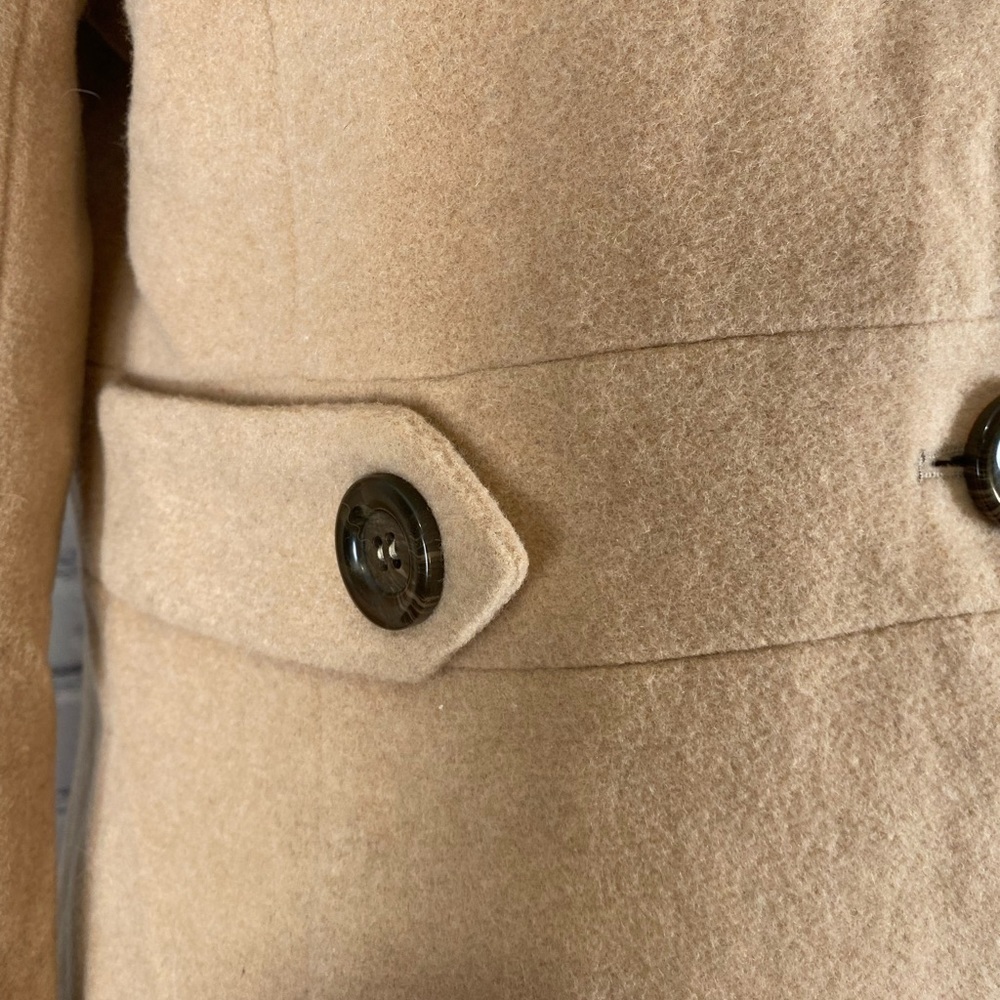 Kimi + Kai Wool Walking Coat Pea Coat Camel Tan size Medium Overcoat Winter Coat - Picture 5 of 15